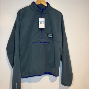 Nike Green Blue Fleece Jacket with Black Accents